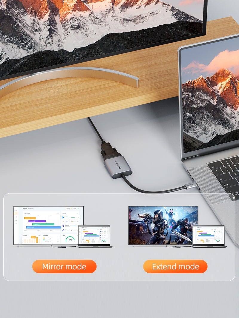 كابل تايم محول USB من النوع C إلى VGA متوافق مع ماك بوك برو - Image 3